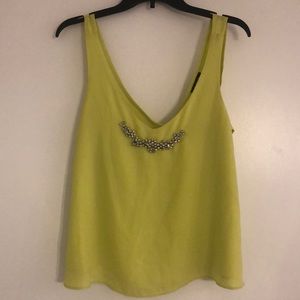 Lime green top with beading